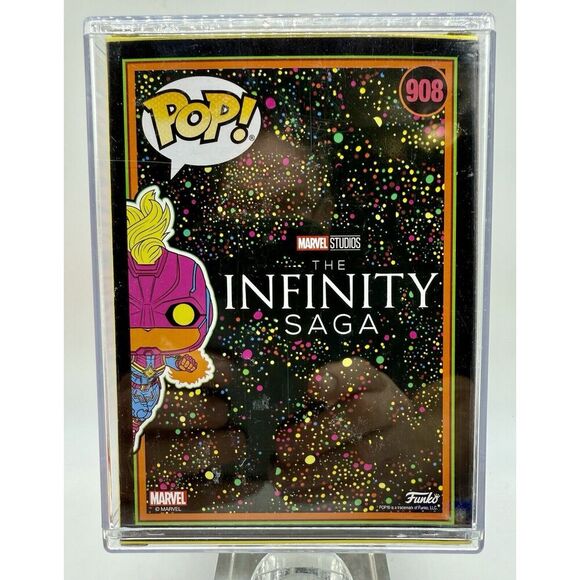 Funko POP! Marvel: Blacklight Captain Marvel #908 Hard Case Special Edition - Picture 2 of 5